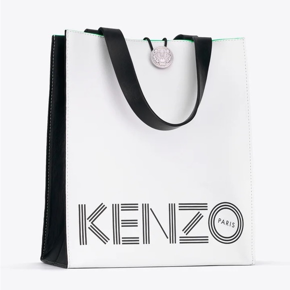 Kenzo Handbags - Kenzo H&M Leather Shopping Tote Bag